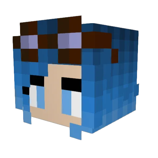 Cat_Girl_Lover Minecraft avatar head, 3D render