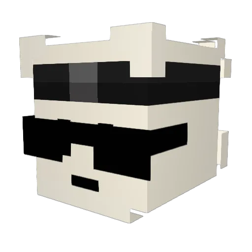 Cat_HD Minecraft avatar head, 3D render