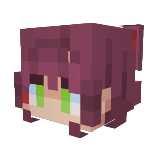 Cat_Hi Minecraft avatar head, 3D render