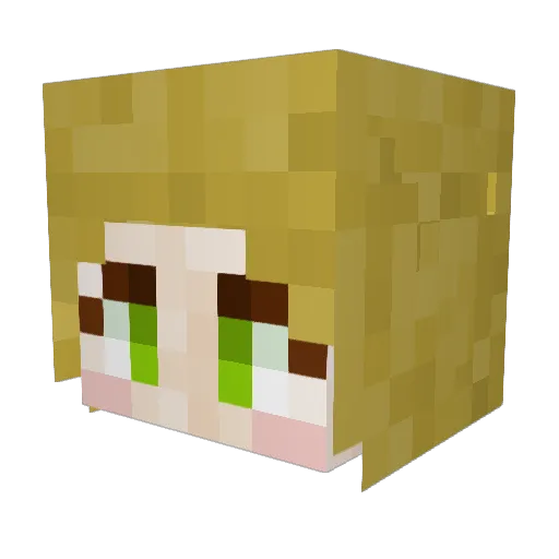 Cat_KK Minecraft avatar head, 3D render