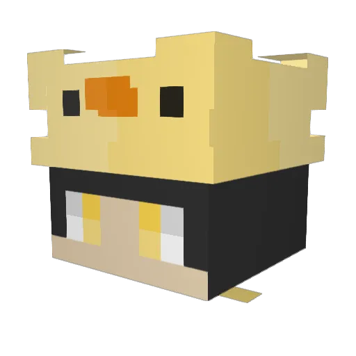 Cat_Mochi Minecraft avatar head, 3D render