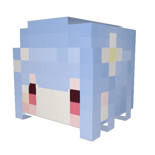 Cat_Rou Minecraft avatar head, 3D render