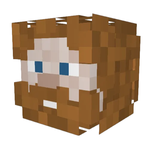 Cat_Serpents Minecraft avatar head, 3D render