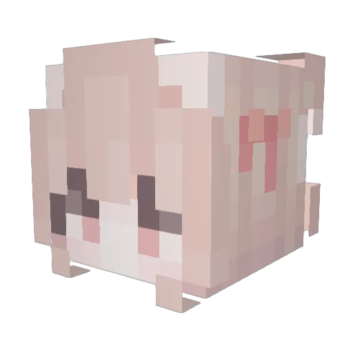 Cat_grasp Minecraft avatar head, 3D render