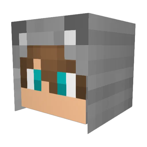 Cat_in_Box_01 Minecraft avatar head, 3D render