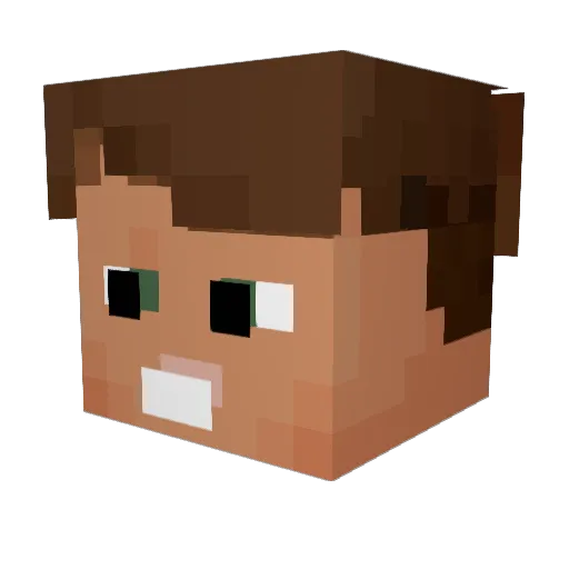CataBros Minecraft avatar head, 3D render