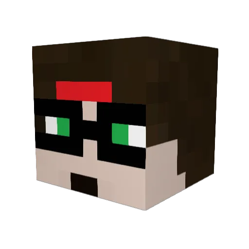 Catattack26 Minecraft avatar head, 3D render