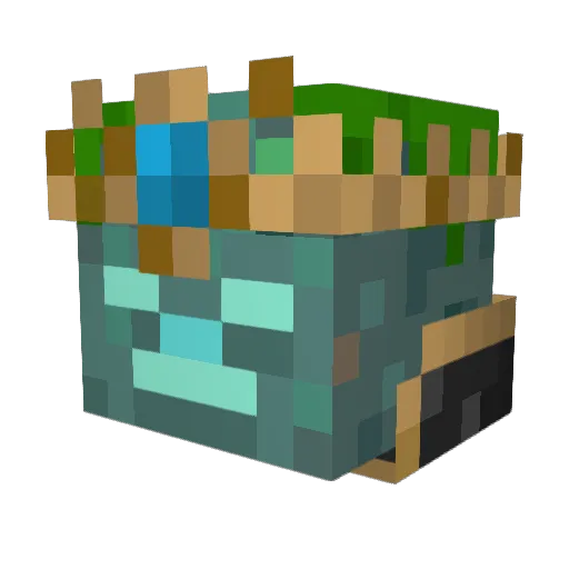 Catazou Minecraft avatar head, 3D render