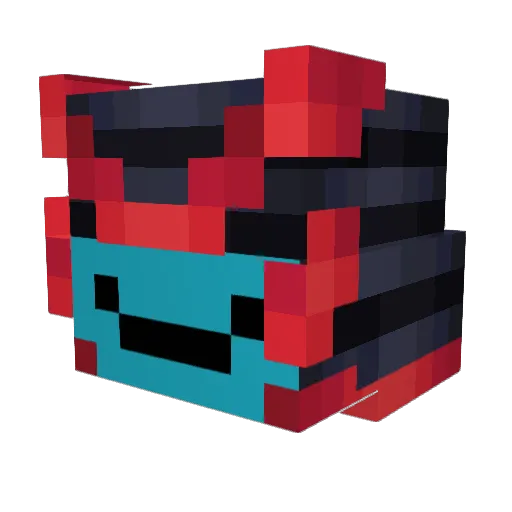 Catbeam Minecraft avatar head, 3D render