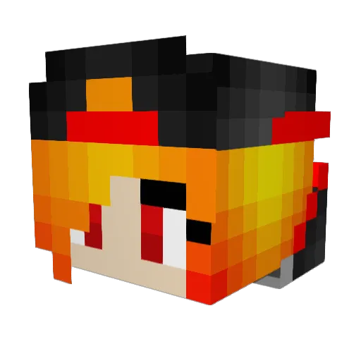 Catbo14 Minecraft avatar head, 3D render