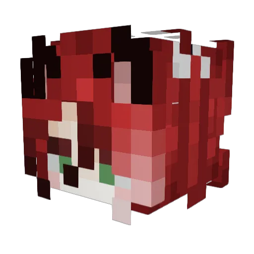 CatboyPierceing Minecraft avatar head, 3D render