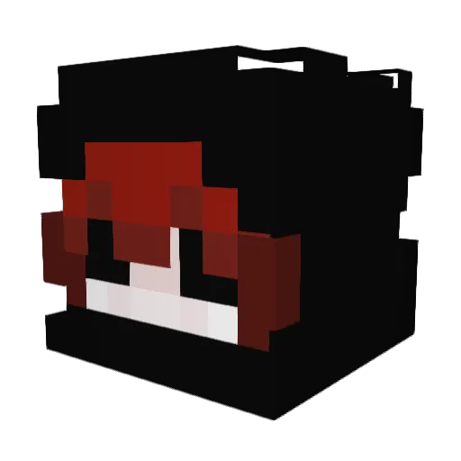 Catboyplesy Minecraft avatar head, 3D render