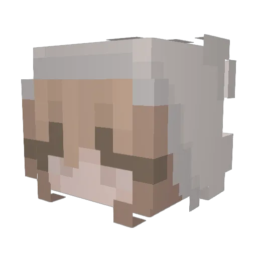 Catbunny222 Minecraft avatar head, 3D render