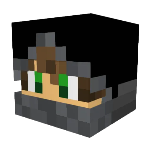 Catch44 Minecraft avatar head, 3D render