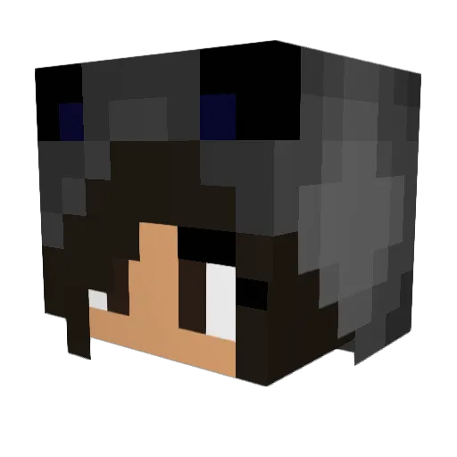 CatchOnFire Minecraft avatar head, 3D render