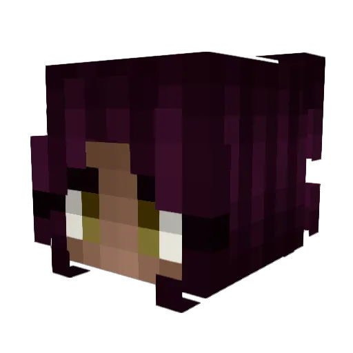Catcheuse Minecraft avatar head, 3D render