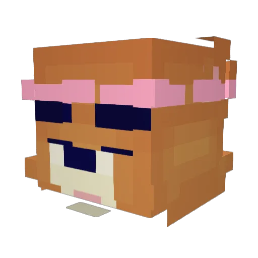 CatchingFire Minecraft avatar head, 3D render