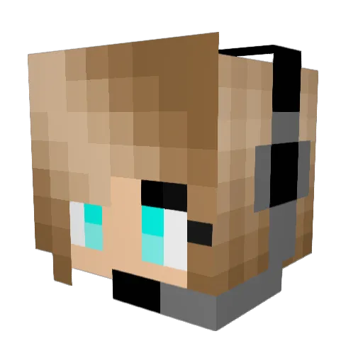 CatchingMinerGir Minecraft avatar head, 3D render