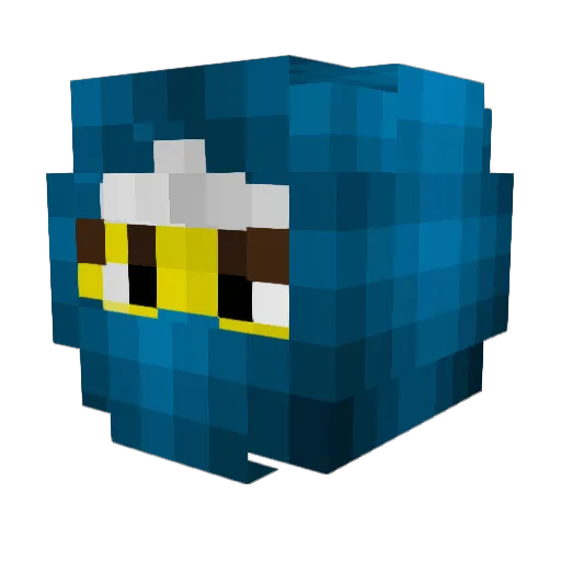 Catchy56 Minecraft avatar head, 3D render