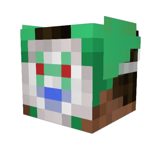 CatchyWord Minecraft avatar head, 3D render
