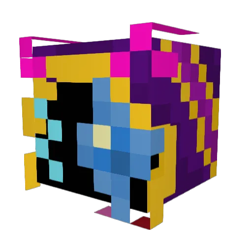 Catclipse Minecraft avatar head, 3D render