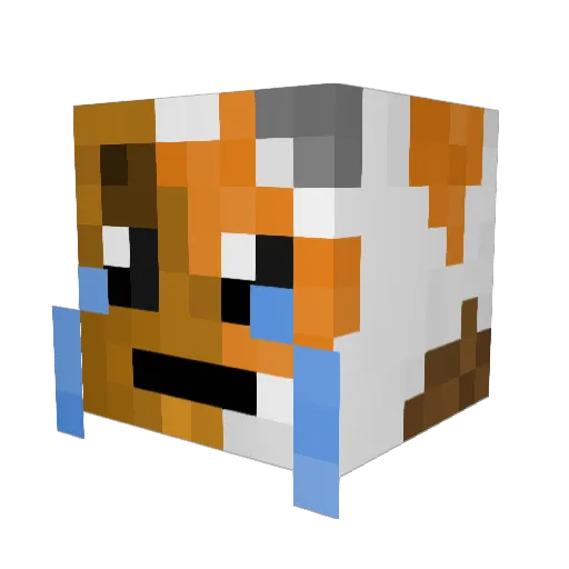 Catcoookie Minecraft avatar head, 3D render
