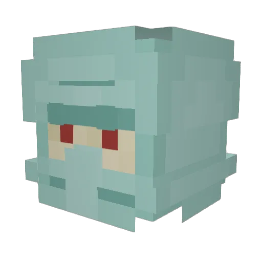 Catdolf Minecraft avatar head, 3D render