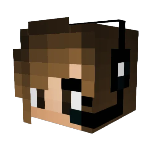 CateMC Minecraft avatar head, 3D render