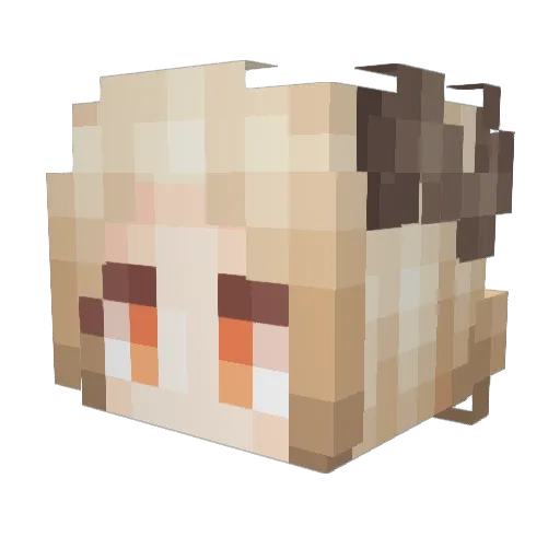 CateaFy Minecraft avatar head, 3D render