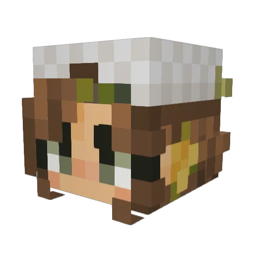 Catesstrophe Minecraft avatar head, 3D render