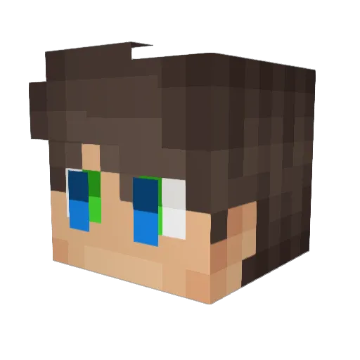 Catfish68 Minecraft avatar head, 3D render