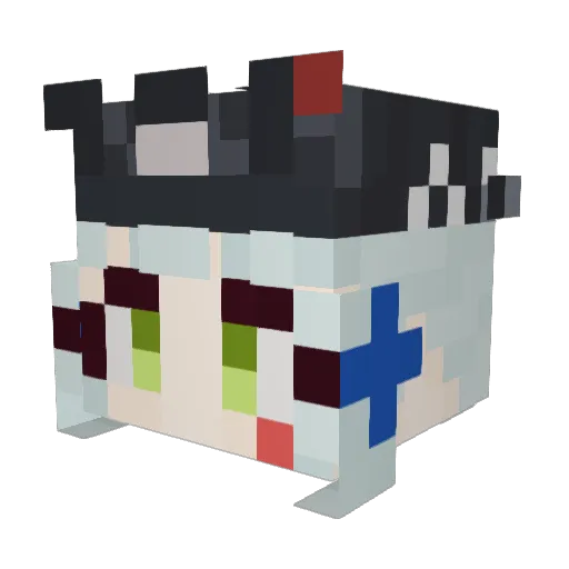 Catfish713 Minecraft avatar head, 3D render