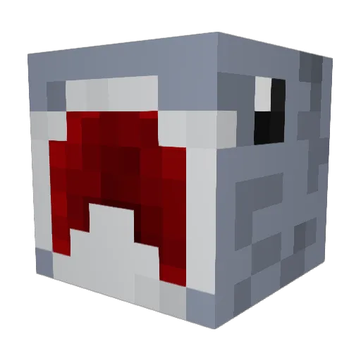 Catfish Minecraft avatar head, 3D render