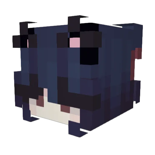 CatgirlFire Minecraft avatar head, 3D render