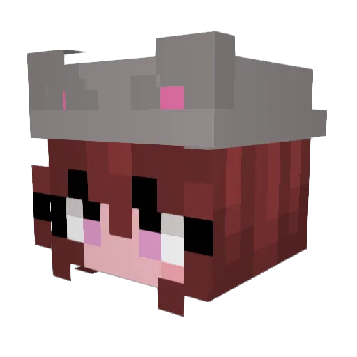 CatgirlNyan Minecraft avatar head, 3D render