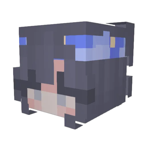 CatgirlSparky Minecraft avatar head, 3D render