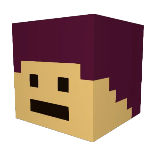 Cathaleha Minecraft avatar head, 3D render