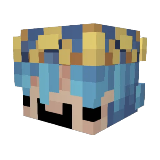 Cathallol Minecraft avatar head, 3D render
