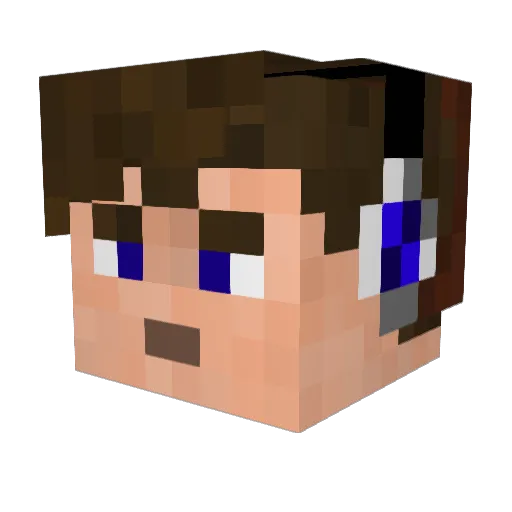 Cathalosis Minecraft avatar head, 3D render