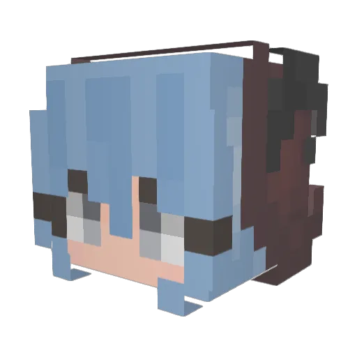 Catherial Minecraft avatar head, 3D render
