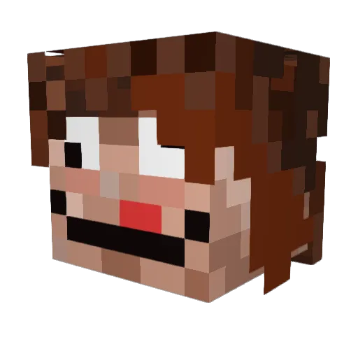 CatherineTheHat Minecraft avatar head, 3D render