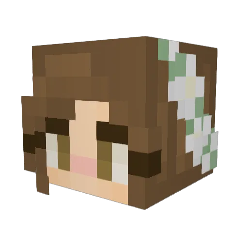 Catherine_12 Minecraft avatar head, 3D render
