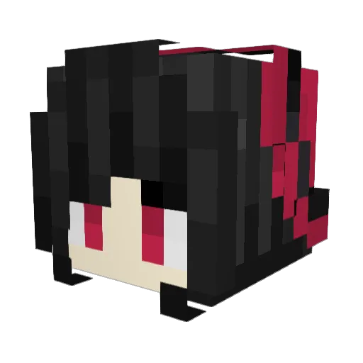 Catherineee Minecraft avatar head, 3D render