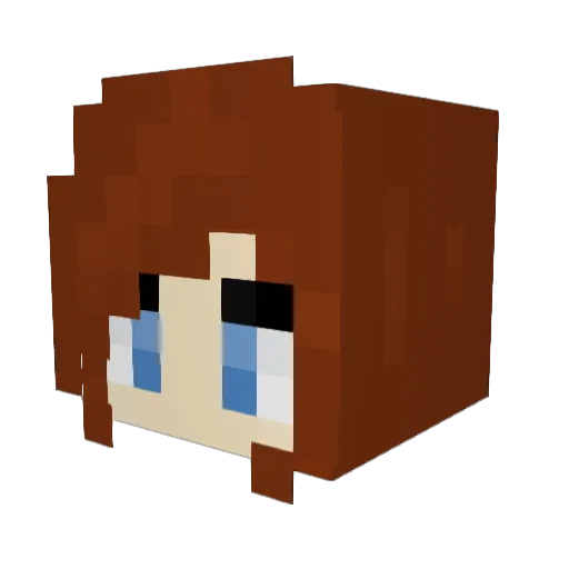 Catherun Minecraft avatar head, 3D render
