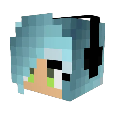 Cathlyne Minecraft avatar head, 3D render