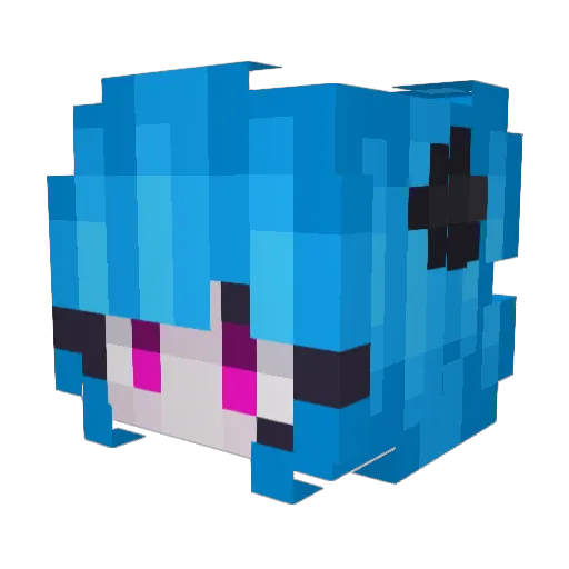 Cathonis Minecraft avatar head, 3D render