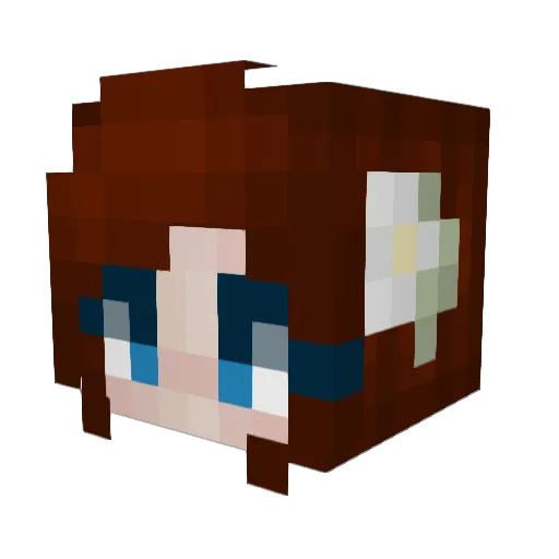 Cathray Minecraft avatar head, 3D render