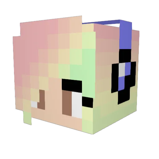 Cathycorne Minecraft avatar head, 3D render