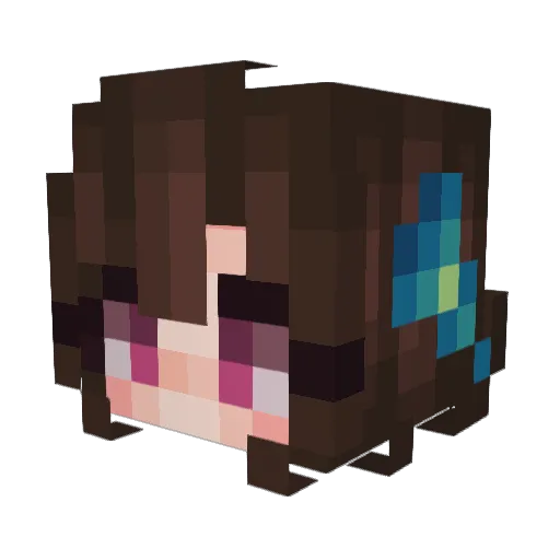 Cathyrine Minecraft avatar head, 3D render