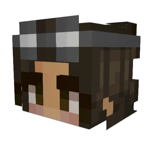 Cathzh Minecraft avatar head, 3D render